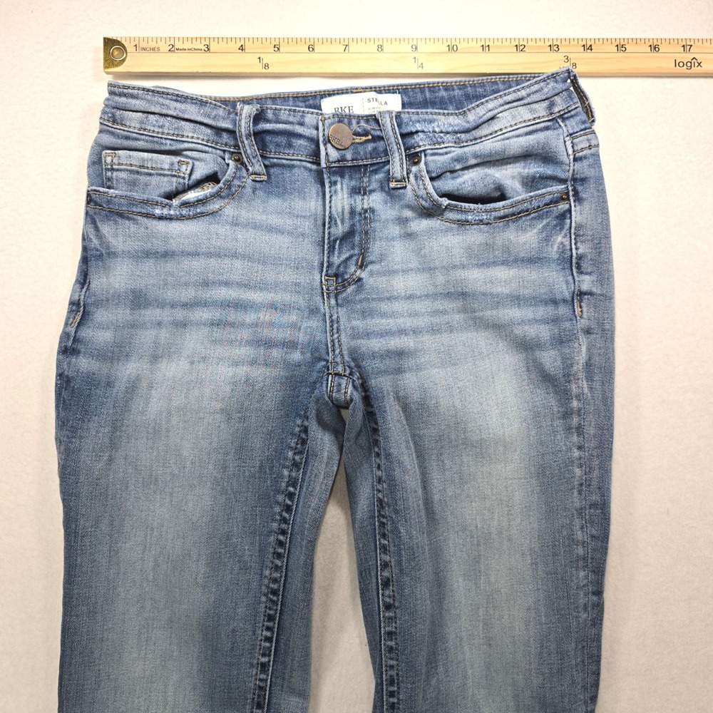 BKE Stella Slim Fit Bootcut Jeans Light Wash Low Rise 26x31.5 ABK6508R - Picture 4 of 14